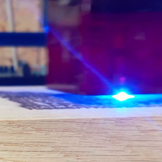 Laser der Holz graviert